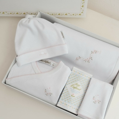 SET COMPLETO AJUAR RAMILLETE ROSA