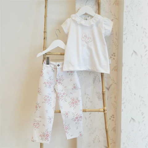 PANTALÓN GABARDINA VIENA ROSA - comprar online