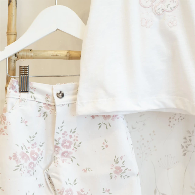 Pantalón gabardina VIENA rosa Petit Enfant Ropa de bebés — imagen 4