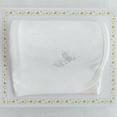 MANTA CONEJO CARRITO LUNARES ROSA - comprar online