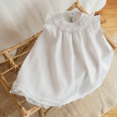 VESTIDO CUELLO SMOCK LINO en internet