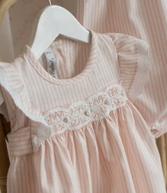 VESTIDO SMOCK LINO CARMELA ROSA - comprar online