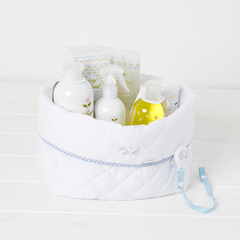 SET CANASTA CELESTE/BEIGE - comprar online