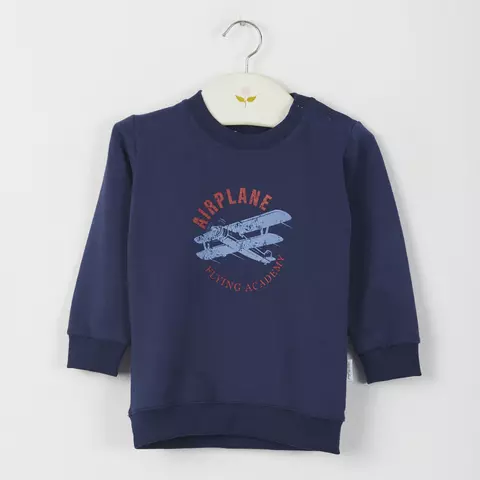 REMERA M/LARGA AIRPLANE AZUL - comprar online