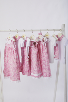 VESTIDO CUELLO SMOCK LIBERTY ROSA en internet