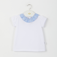 REMERA M/CORTA MARGARITA CELESTE - comprar online