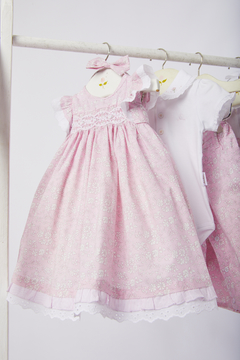 VESTIDO SMOCK MARGARITA ROSA - tienda online