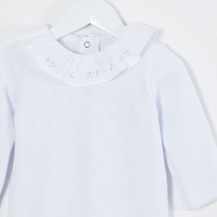 ENTERITO P/LARGA CUELLO VOLADO TEJIDO BLANCO - comprar online