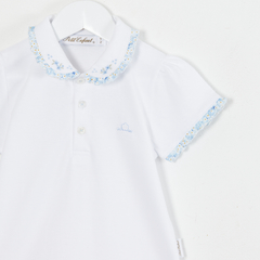 REMERA M/CORTA CUELLO BB LIBERTY CELESTE - comprar online