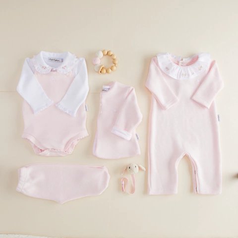 SET COMPLETO TEJIDO ROSA