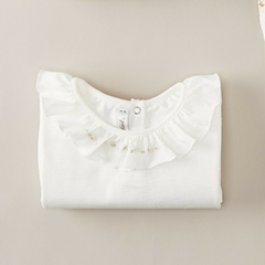 REMERA M/LARGA FLAME CUELLO VOLADO NATURAL - comprar online