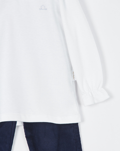 REMERA M/LARGA BIANCA AZUL