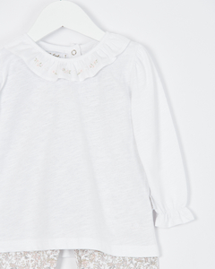 REMERA M/LARGA FLAME CUELLO VOLADO ROSA BB - tienda online