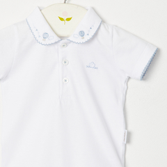 BODY M/CORTA CUELLO BB GLOBO CELESTE - comprar online