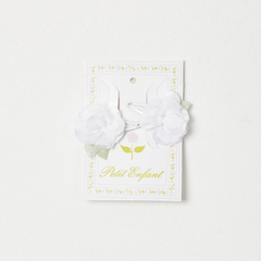 PAR DE HEBILLAS FLOR BLANCA