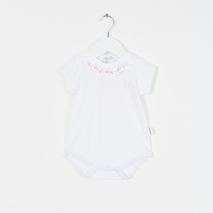 BODY M/CORTA FLAME BIANCA ROSA