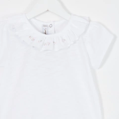 REMERA M/CORTA FLAME FLOR ROSA BB - Petit Enfant Ropa de bebes