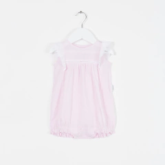 BOMBACHUDO BRODERIE POPLIN RAYADO ROSA