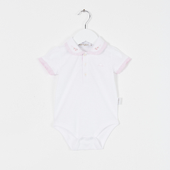 BODY M/CORTA CUELLO BB RAMILLETE RAYADO ROSA - comprar online