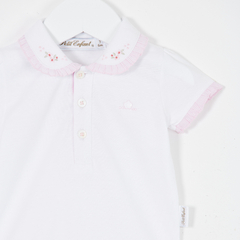 BODY M/CORTA CUELLO BB RAMILLETE RAYADO ROSA - Petit Enfant Ropa de bebes