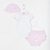 BODY M/CORTA CUELLO BB RAMILLETE RAYADO ROSA