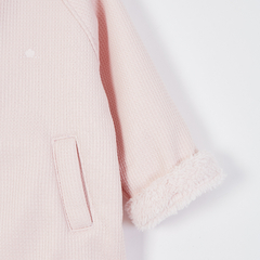CAMPERA WAFFLE C/PIEL ROSA en internet