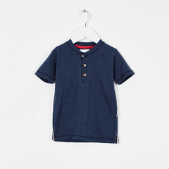 REMERA M/CORTA CUELLO MAO FLAME AZUL - comprar online