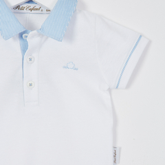 BODY M/CORTA POPLIN RAYADO CELESTE - tienda online