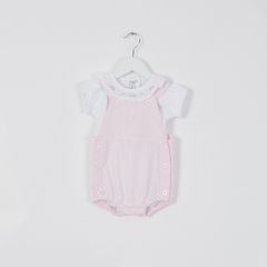BOMBACHUDO VELCRO CLOQUE RAYADO ROSA