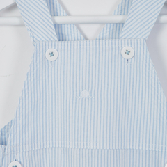 BOMBACHUDO VELCRO CLOQUÉ RAYADO CELESTE - comprar online
