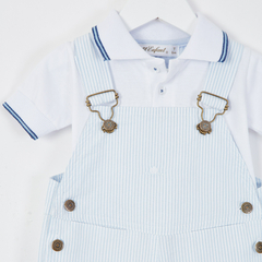 JARDINERO VELCRO P/LARGA CLOQUE CELESTE - Petit Enfant Ropa de bebes