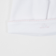 GORRO PLUSH BLANCO PICOT ROSA - comprar online