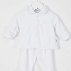 CONJUNTO TAPADITO Y RANITA PLUSH PICOT BLANCO en internet