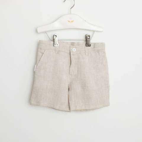 BERMUDA LINO BEIGE - comprar online