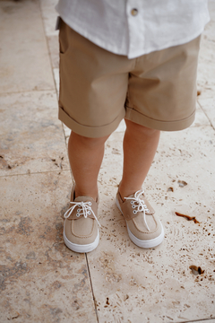 BERMUDA GABARDINA BEIGE - Petit Enfant Ropa de bebes
