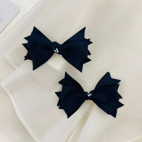 PAR DE HEBILLAS MOÑO LINA AZUL - comprar online