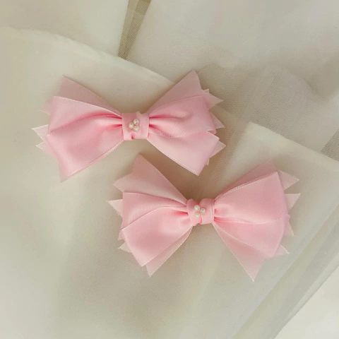 PAR DE HEBILLAS MOÑO LINA ROSA - comprar online