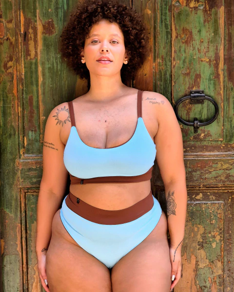 Calcinha Biquíni Hot Pants Dupla face - Céu e terra - comprar online