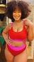 Calcinha Hot Pants crispin vermelho e Pink