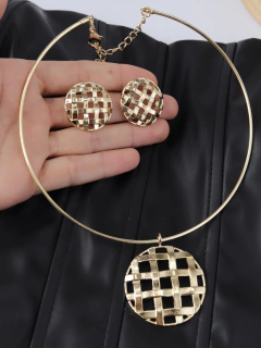 Conjunto choker e brinco