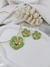 Conjunto flor resinada-CD14145 - Lima azul bijuterias 