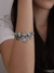 Pulseira berloques Borboleta dupla-CD11904 - Lima azul bijuterias 