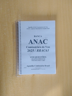 Apostila ANAC 1220 QUESTÕES Comissária/o de Voo 2025 / + RBAC63