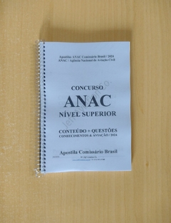 Apostila CONCURSO ANAC / NÍVEL SUPERIOR / CONTEÚDO + QUESTÕES / 2024