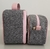Imagem do Kit necessaires personalizado P e M mescla cinza e rosa