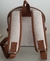Mochila média linho bege e caramelo - loja online