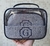 Kit necessaires P e M Personalizado Linho Cinza Claro