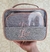 Kit necessaires P e M Personalizado Linho Cinza Claro