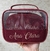 Kit necessaires personalizado P e M Linho Vinho