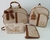 Kit bolsas maternidade personalizado linho aveia e caramelo - comprar online